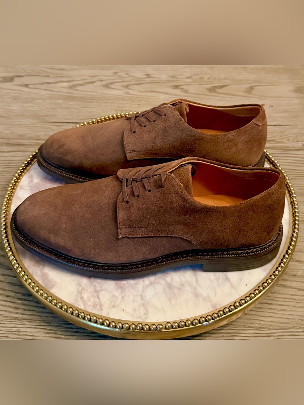 Polo by Ralph Lauren Asher Derby Oxfords Brown Suede Leather | SZ. 8